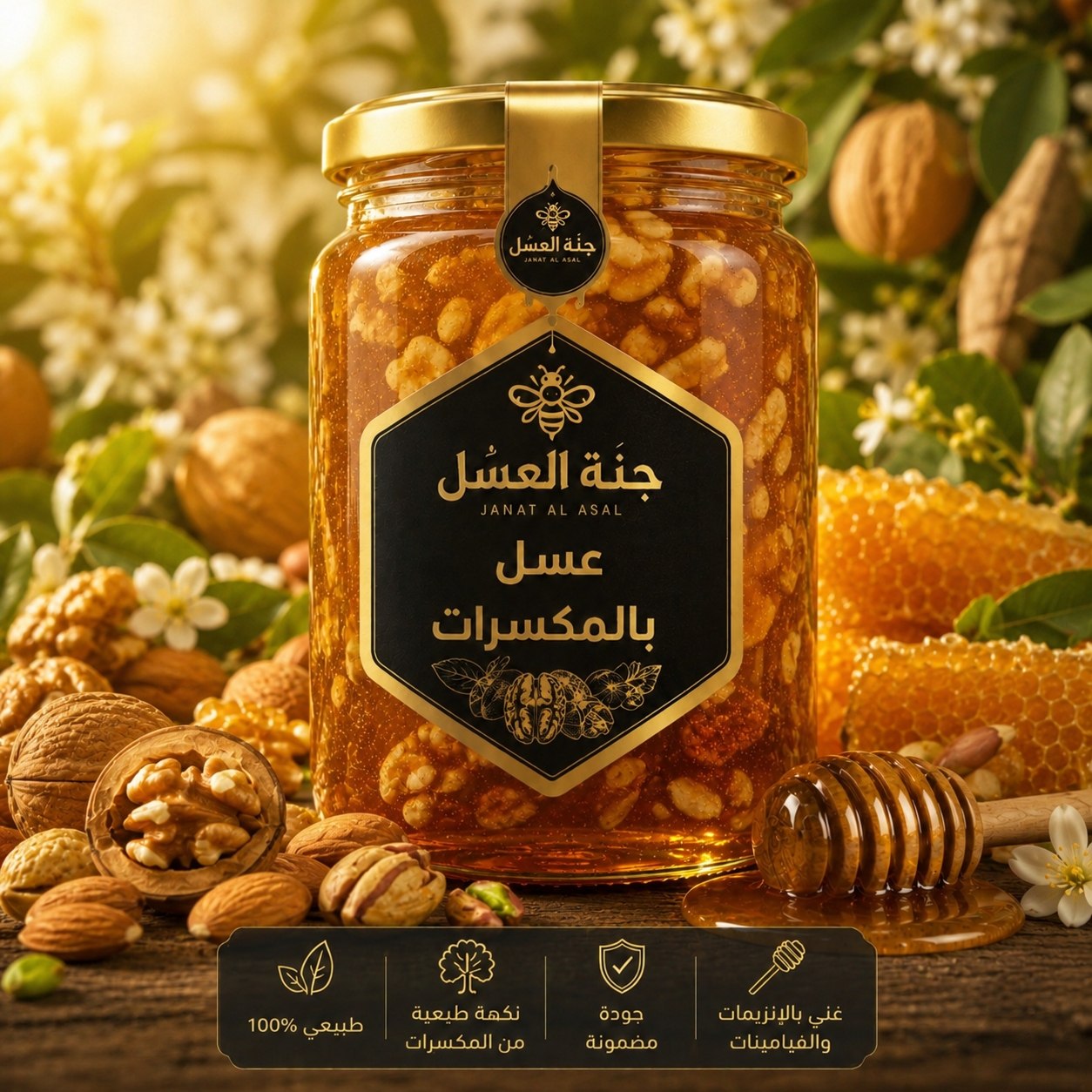 عسل بالمكسرات