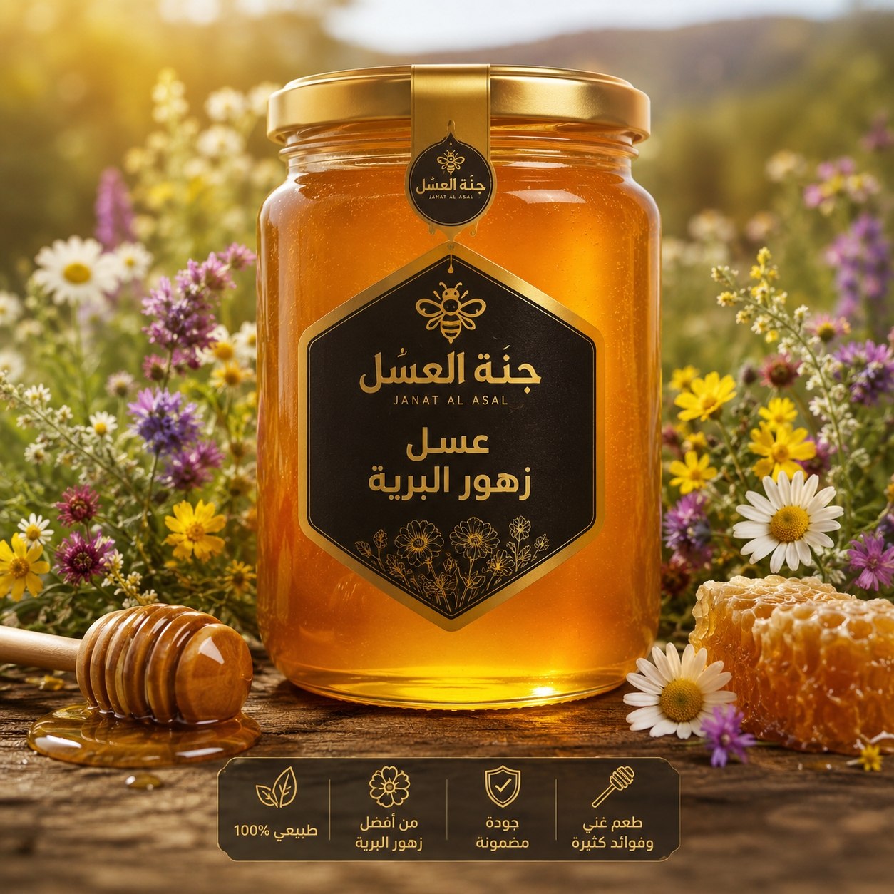 عسل الأزهار البرية